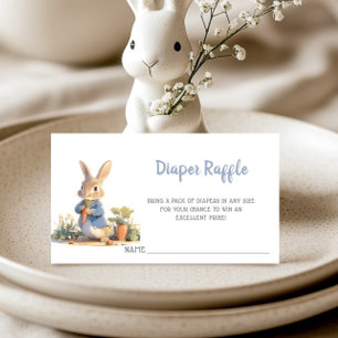 Peter Rabbit Baby Shower Diaper Raffle Ticket Enclosure Card