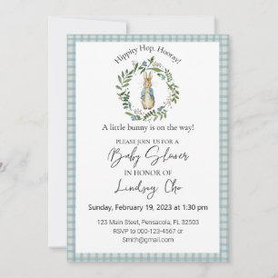 Peter Rabbit Baby Shower Editable Invitation 