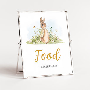 Peter Rabbit Baby Shower Food Poster