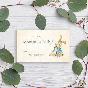 Peter Rabbit Baby Shower How Big Is Mummy's Belly Enclosure Card