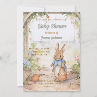 Peter Rabbit Baby Shower Invitation