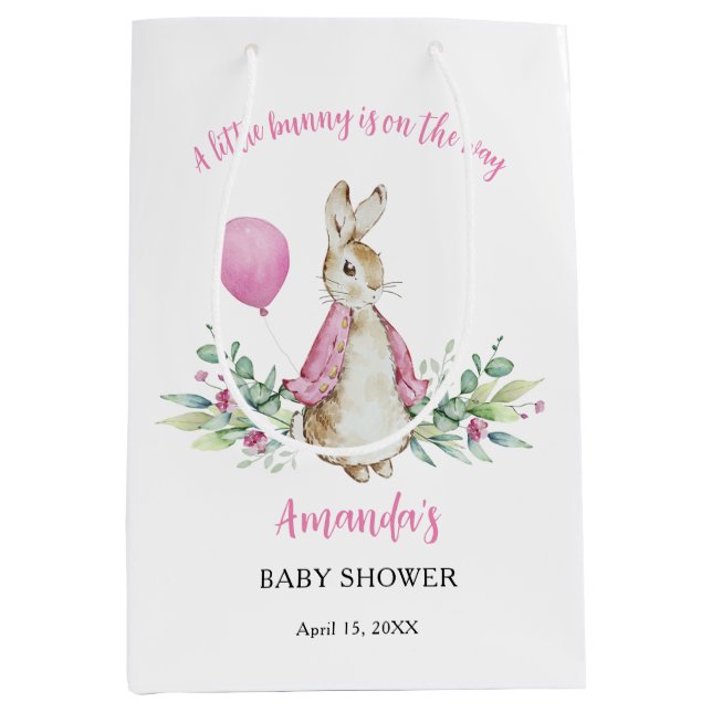 Peter Rabbit Baby Shower Medium Gift Bag (Front)