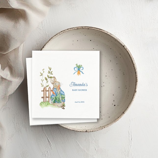 Peter Rabbit Baby Shower Napkin (Creator Uploaded)