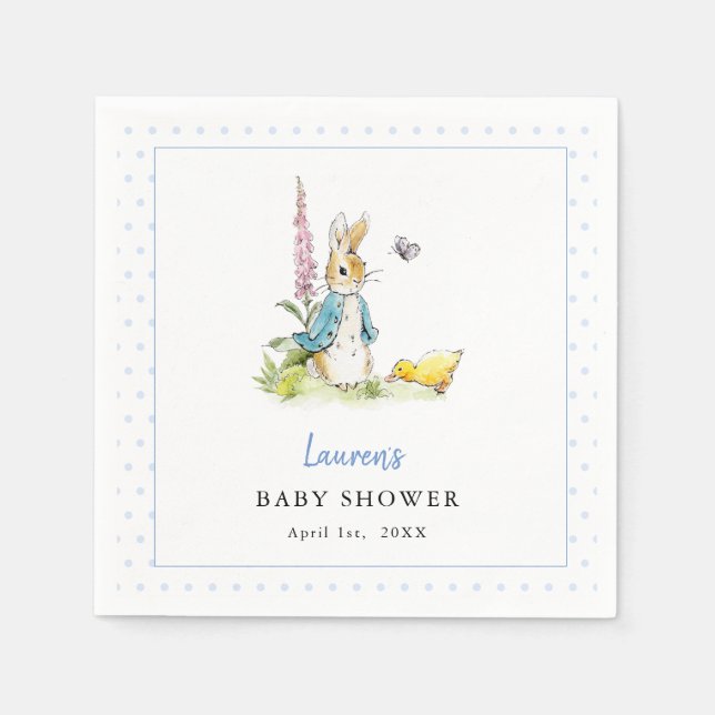 Peter Rabbit Baby shower napkins (Front)