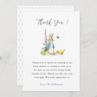 Peter rabbit Baby shower Thank you card