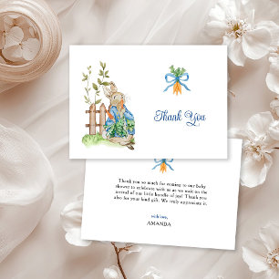 Peter Rabbit Baby Shower Thank You Card