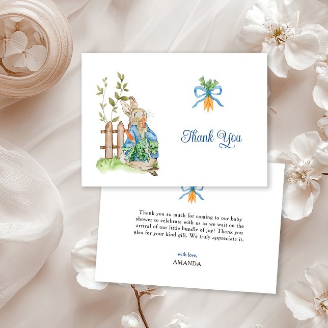 Peter Rabbit Baby Shower Thank You Card (Creator Uploaded)