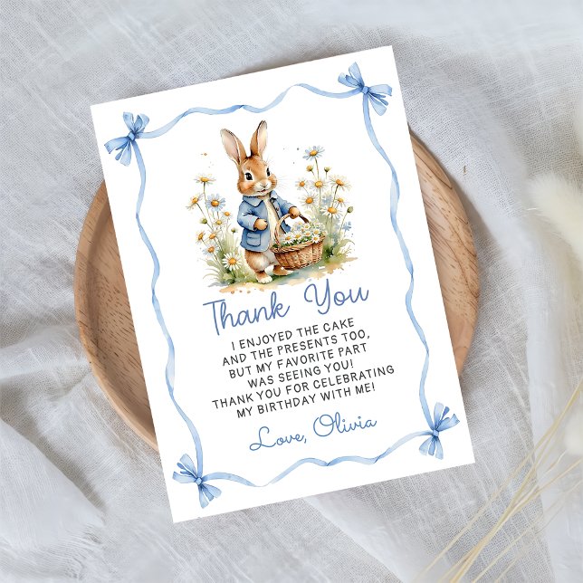 Peter Rabbit Baby Shower Thank You Card (Creator Uploaded)