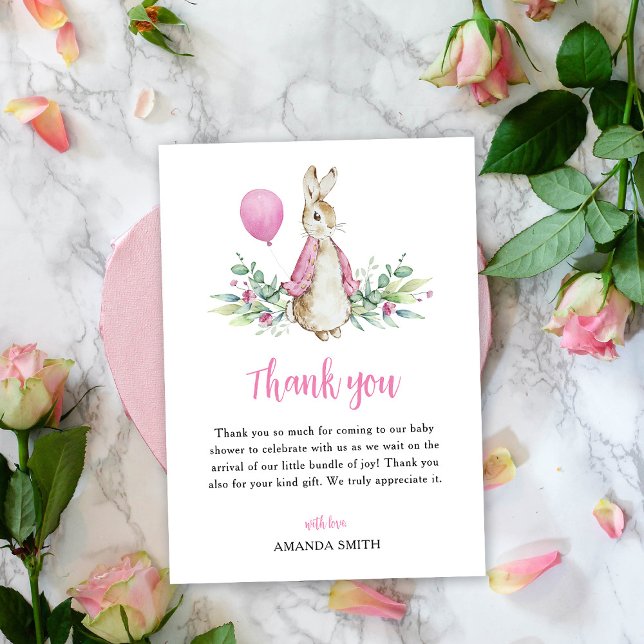 Peter Rabbit Baby Shower Thank You Card (Creator Uploaded)