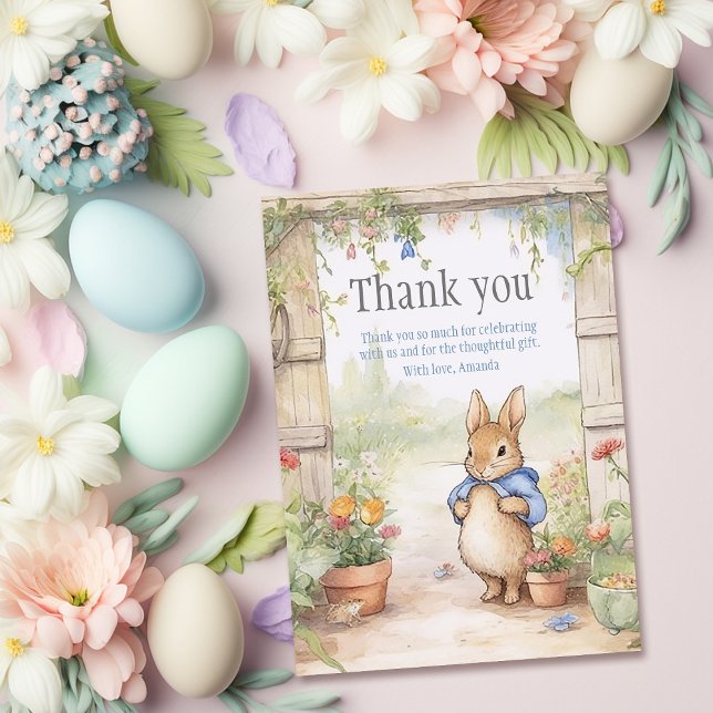 Peter Rabbit Baby Shower Thank You Card (Creator Uploaded)