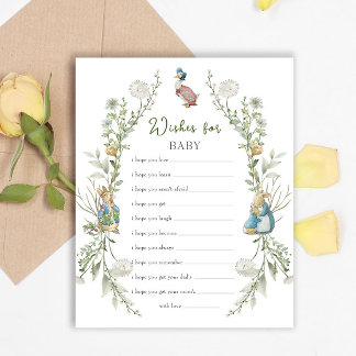 Peter Rabbit Baby Shower Wishes For Baby Game
