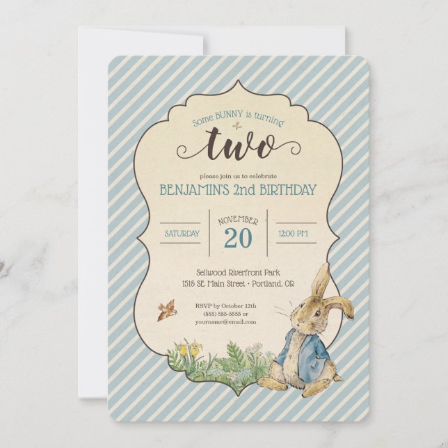 Peter Rabbit | Baby's Second Birthday Invitation (Front)