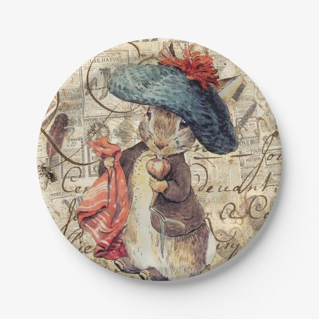 peter rabbit, benjamin bunny paper plates (Front)