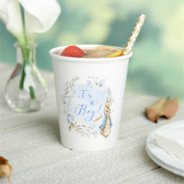 Peter Rabbit Blue It's a Boy Paper Cups
