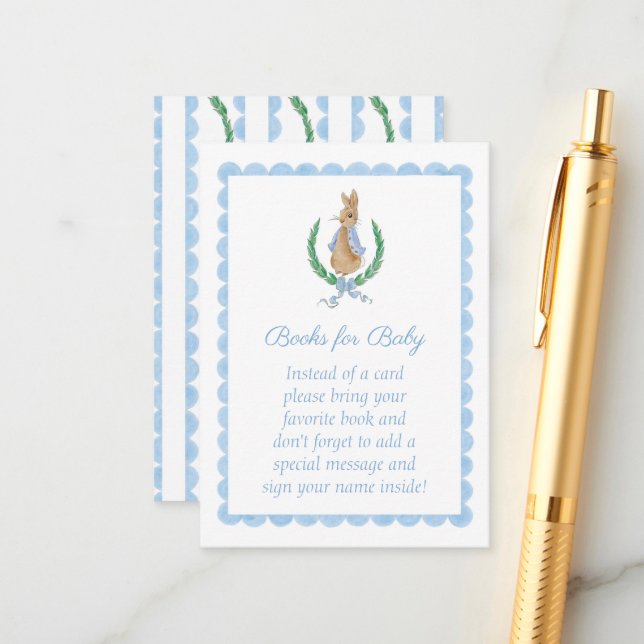 Peter Rabbit Books for Baby Enclosure Cards (Front/Back In Situ)