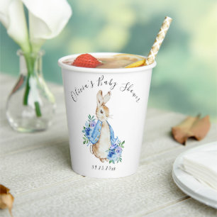 Peter Rabbit Bunny Personalised Baby Shower Paper Cups