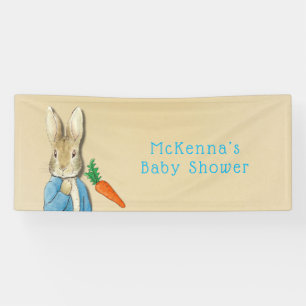 Peter Rabbit Carrots and Stars Boy Baby Shower Banner