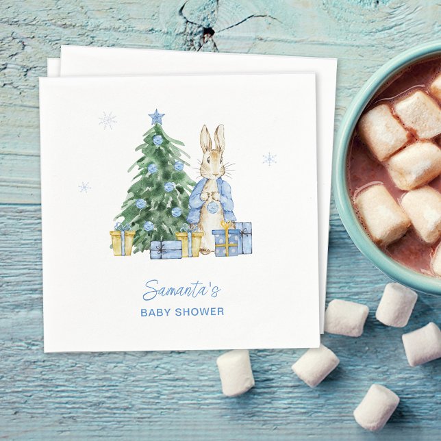 Peter Rabbit Christmas Baby Shower Napkin (Creator Uploaded)
