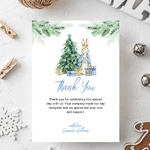 Peter Rabbit Christmas Baby Shower Thank You Card