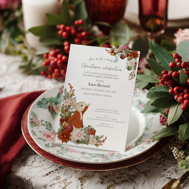 Peter Rabbit Christmas Party Invitation (Creator Uploaded)