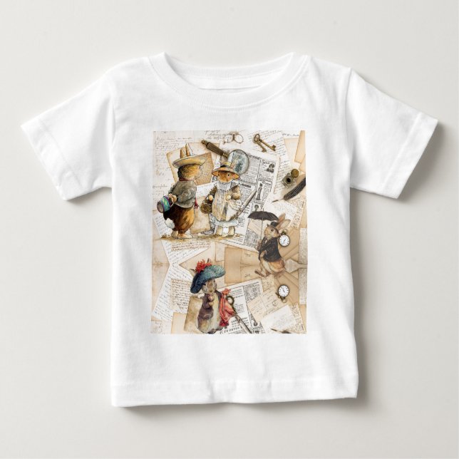 peter rabbit composition baby T-Shirt (Front)
