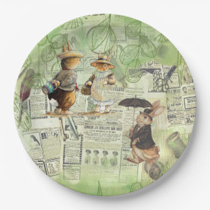 peter rabbit composition  paper plates