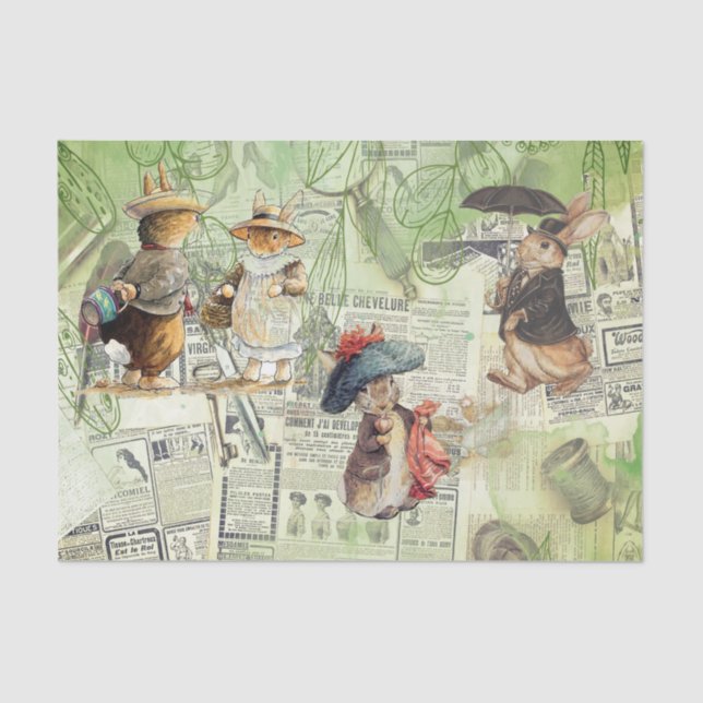 peter rabbit composition  tissue paper (Front)