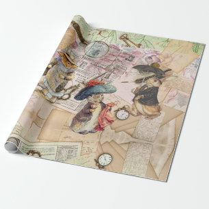 peter rabbit composition  wrapping paper