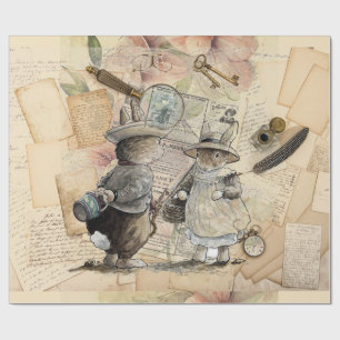 peter rabbit composition wrapping paper