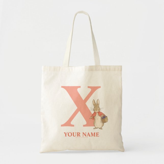 Peter Rabbit | Custom Flopsy - Letter X Tote Bag (Front)