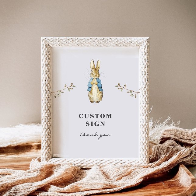 Peter Rabbit Custom Party Sign (Creator Uploaded)
