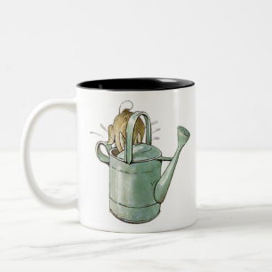 PETER RABBIT dived headfirst into the can to hide Two-Tone Coffee Mug