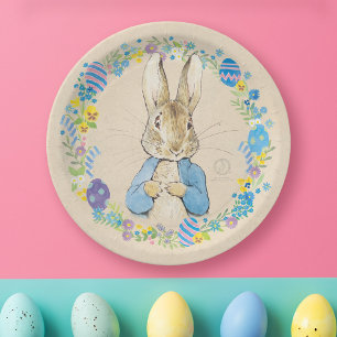 Peter Rabbit Easter Floral Paper Plate