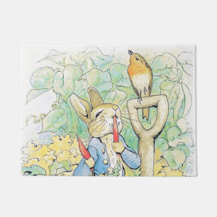 “Peter Rabbit Eats a Carrot” by Beatrix Potter Doormat