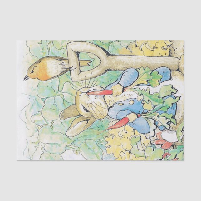“Peter Rabbit Eats a Carrot” by Beatrix Potter Tissue Paper (Front)