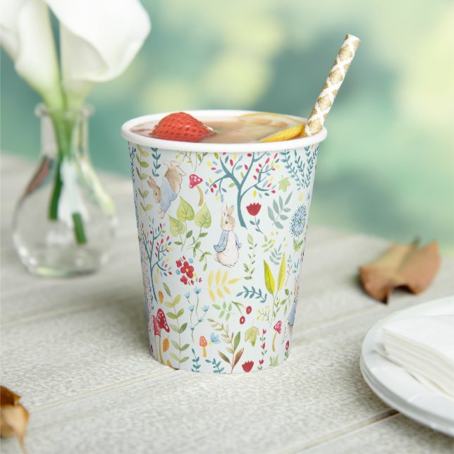 Peter Rabbit | Enchanted Watercolor Pattern Paper Cups (Insitu)