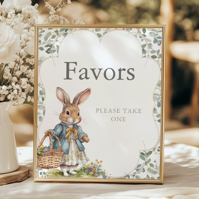 Peter Rabbit Evergreen Girl Baby Shower Favours Poster (Creator Uploaded)