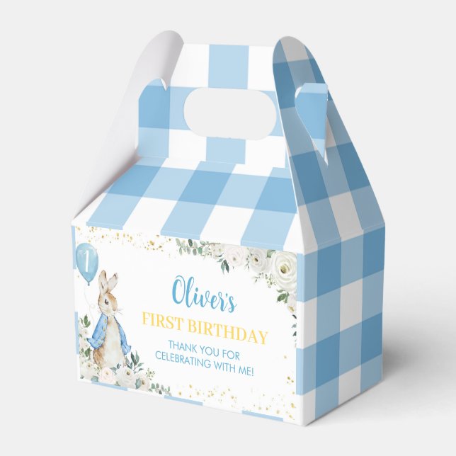 Peter Rabbit Favour Box Birthday Party (Front Side)