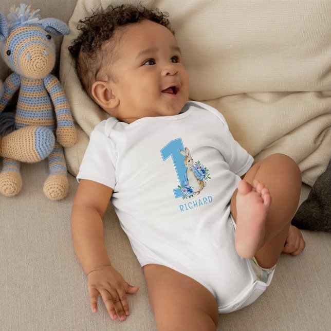 Peter Rabbit first birthday baby bodysuit (Creator Uploaded)