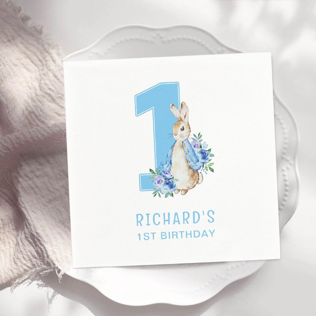 Peter Rabbit First Birthday Napkin (Creator Uploaded)