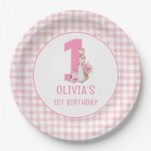 Peter Rabbit First Birthday Paper Plate