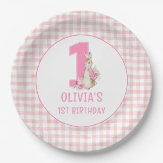 Peter Rabbit First Birthday Paper Plate