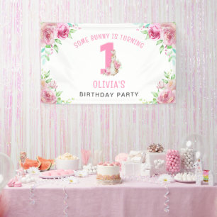 Peter Rabbit   First Birthday Party Banner