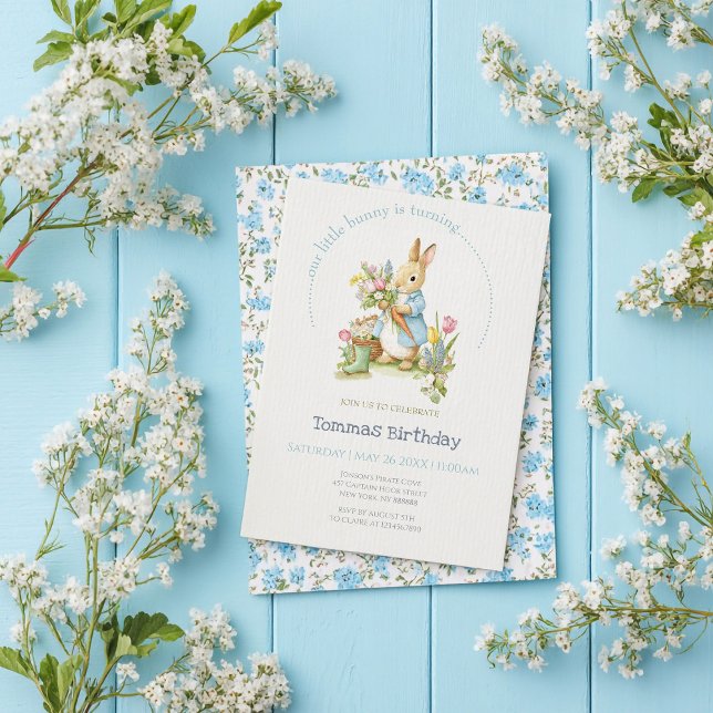 Peter Rabbit Garden Birthday Invitation (Creator Uploaded)