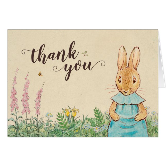 Peter Rabbit | Girl Baby Shower Thank You (Front Horizontal)