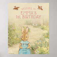 Peter Rabbit - Girl | First Birthday Welcome