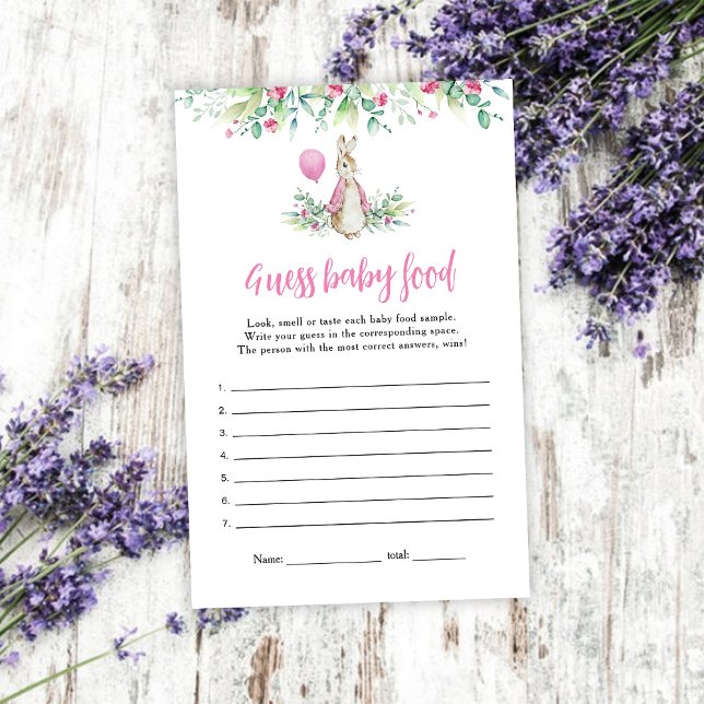 Peter Rabbit Guess baby food game (Creator Uploaded)