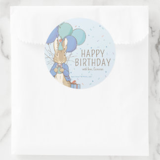 Peter Rabbit | Happy Birthday From Classic Round Sticker