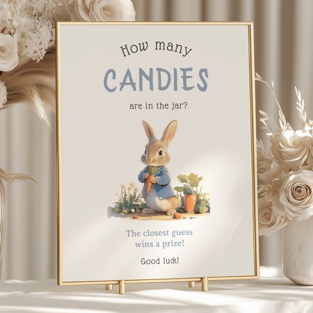 Peter Rabbit How Many Candies Baby Shower Game Poster (Creator Uploaded)