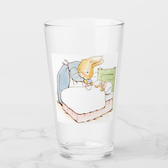 Peter Rabbit in Bed (Being Fed by his Mother) Glass (Front)